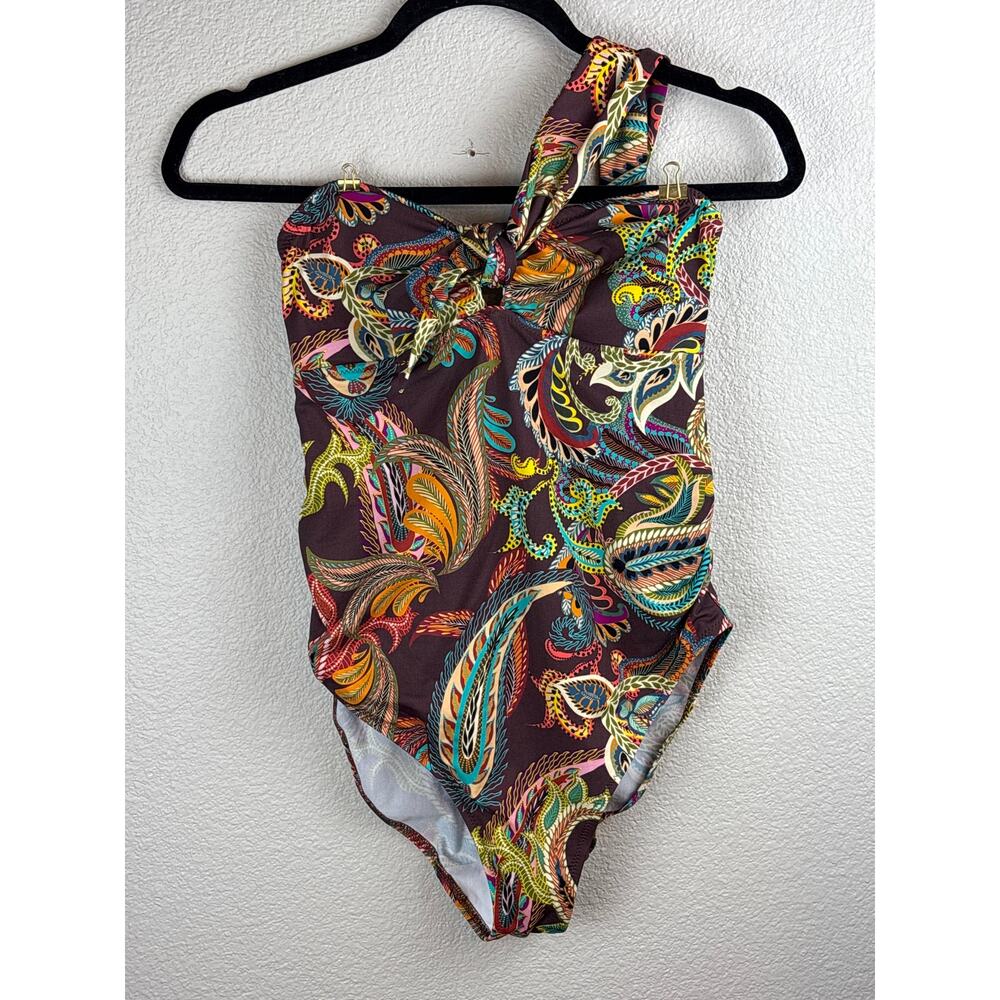 Cache Coeur Maternity Playa Pregnancy One Piece Swimsuit One Shoulder Medium